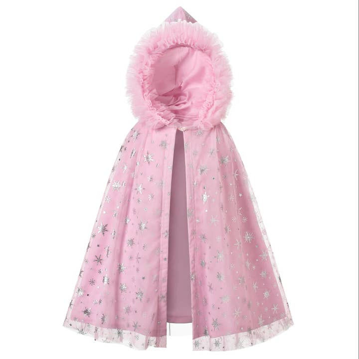 Auraquise - Wholesale Cape - Kids - Girls Winter Princess Hooded Cape – Sparkly Snowflake Cloak Coat for Dress Up & Parties
