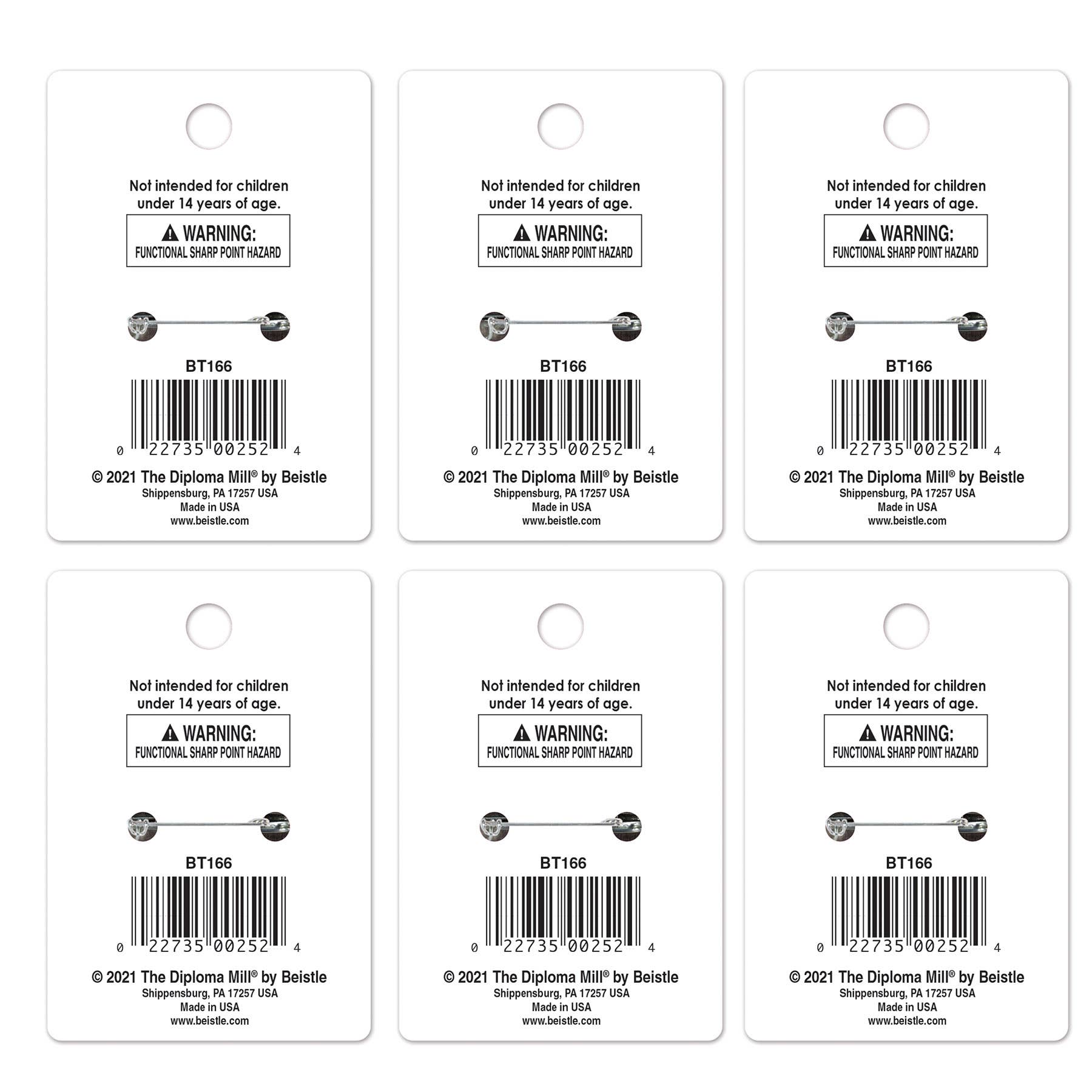 Beistle - Wholesale Lapel Pin/Button - Vintage Halloween JOL 2" Button Jackolantern Flair5