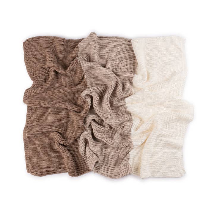 Coperta per passeggino in maglia spessa a righe ~ Toupe per la vendita all'ingrosso da parte di Bon Knit