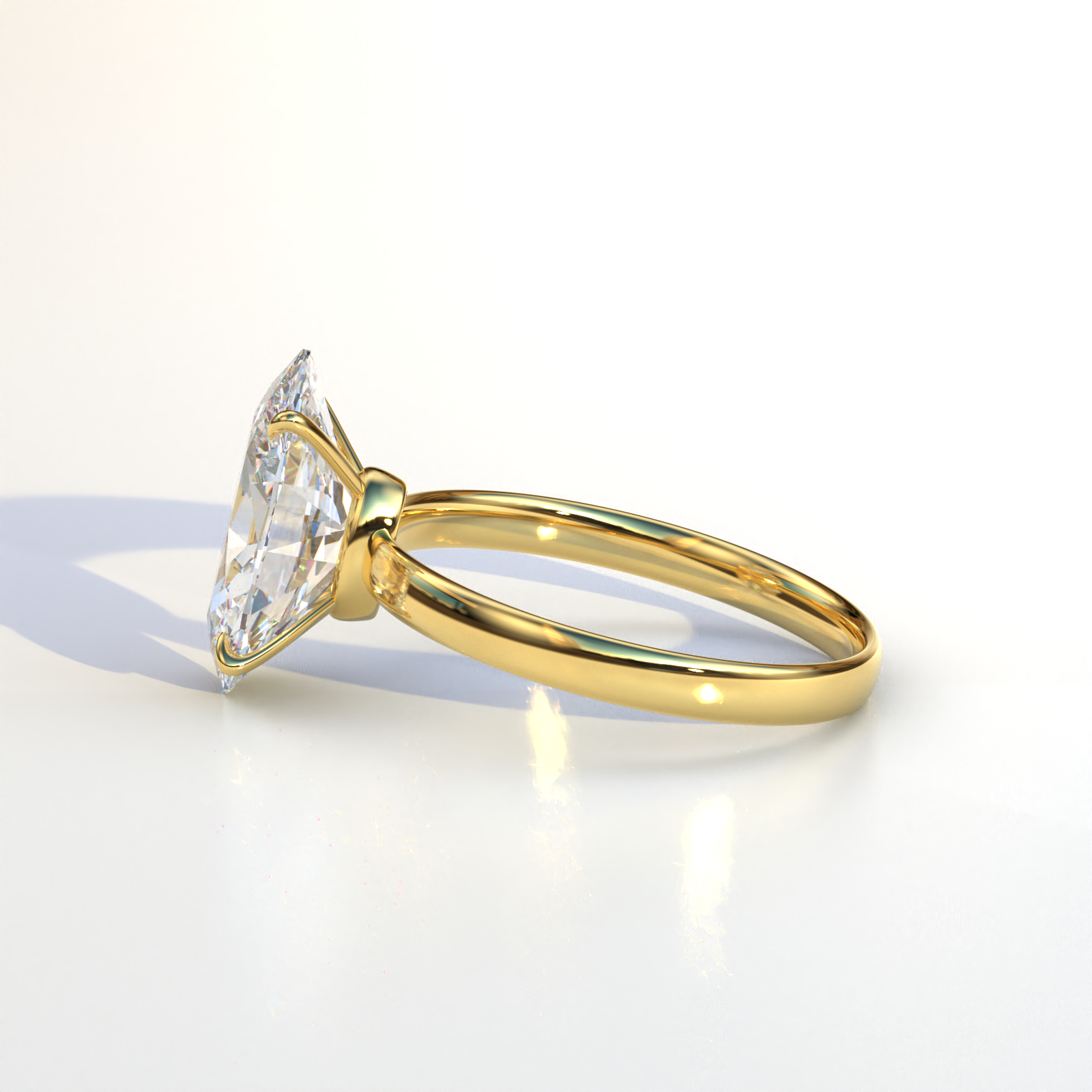 Mohana Jewels - Luxury - Wholesale Engagement Ring - 4 Carat Oval cut Lab Grown Diamond Solitaire Engagement Ring, E VVS Diamond - Cadris6