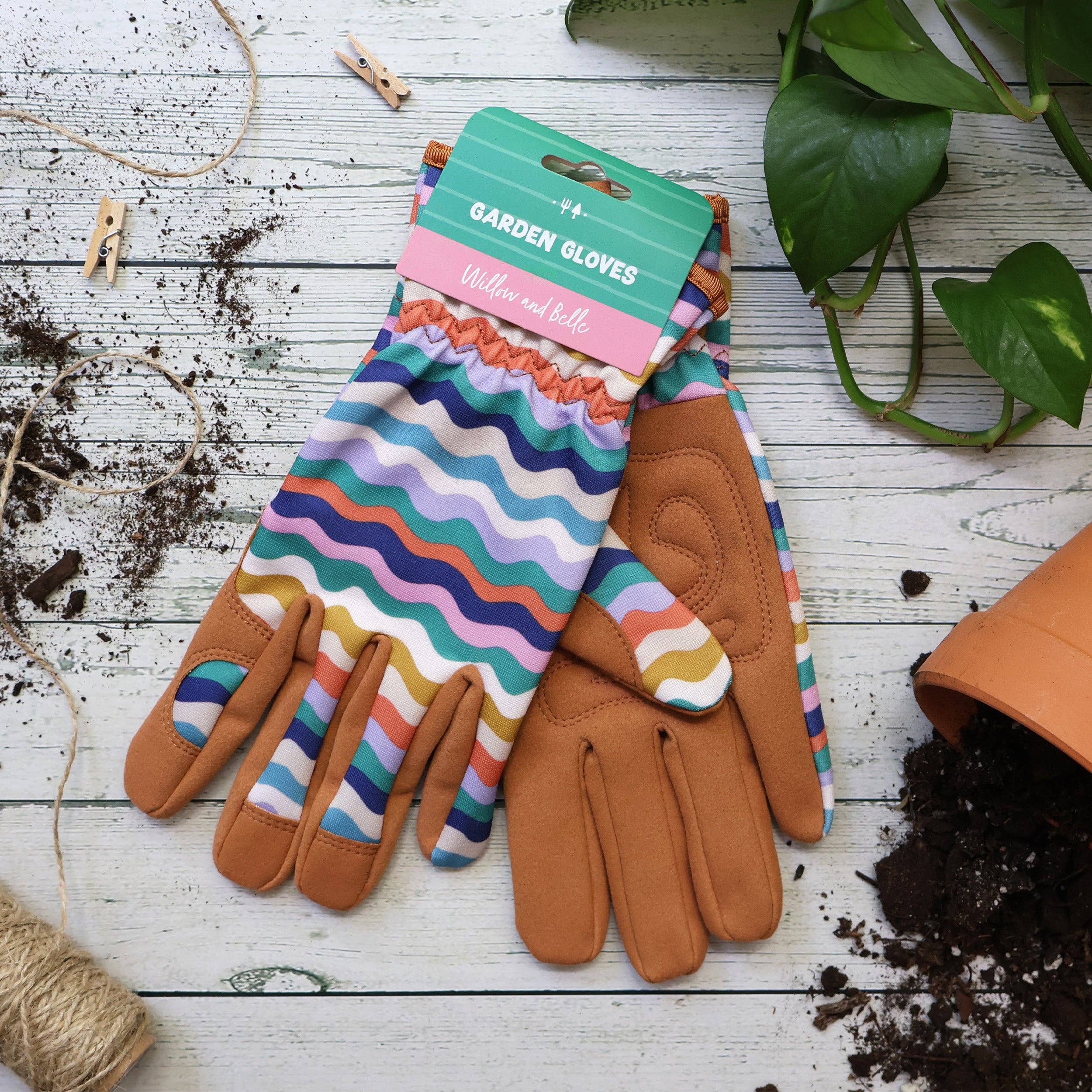 Robert Frederick Ltd - Wholesale Garden Gloves - Willow and Belle Outdoor Gardening Gloves - Women's One Size - Padded with Elastic Cuffs2
