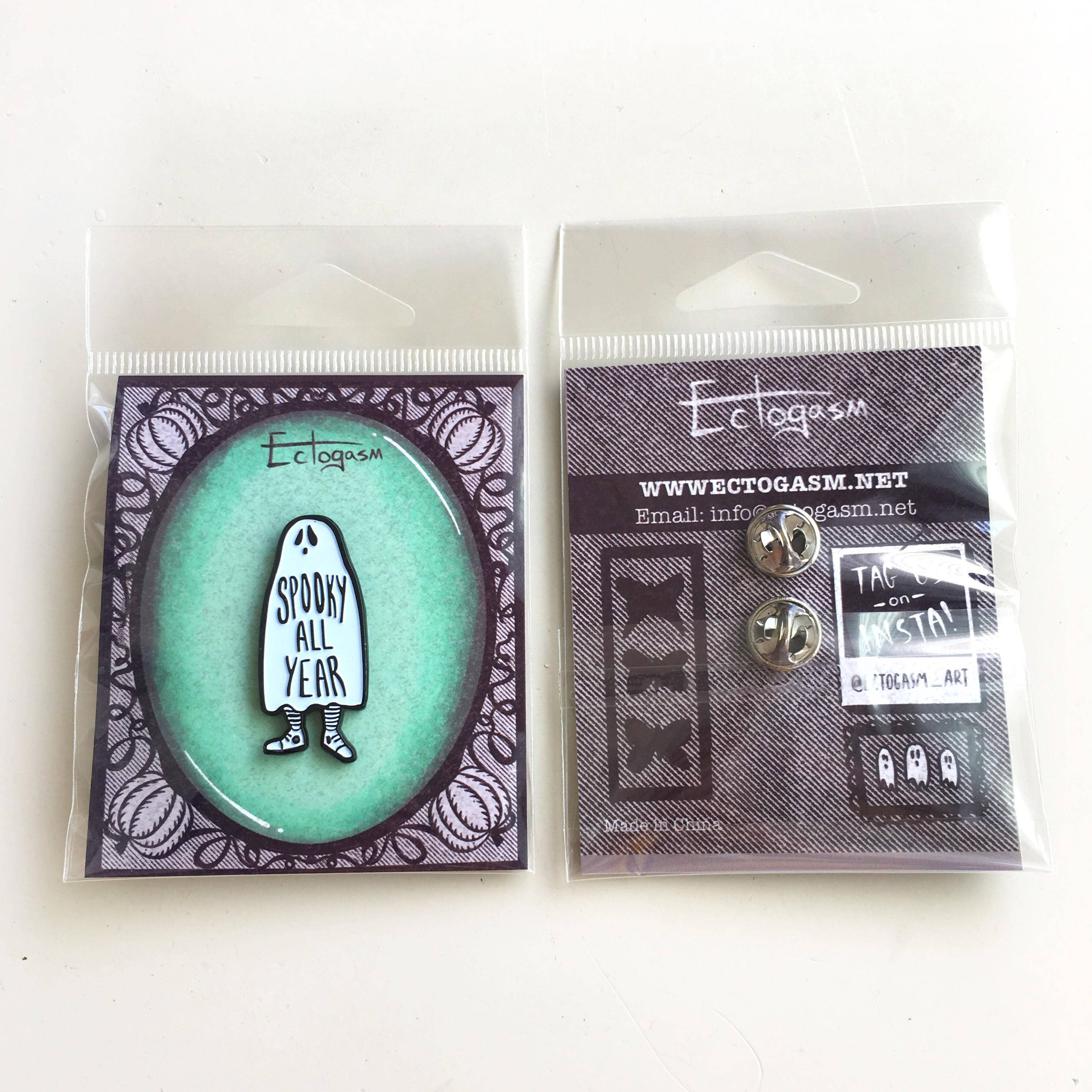 Ectogasm - Wholesale Lapel Pin/Button - Spooky All Year Ghost Enamel Pin for Halloween6