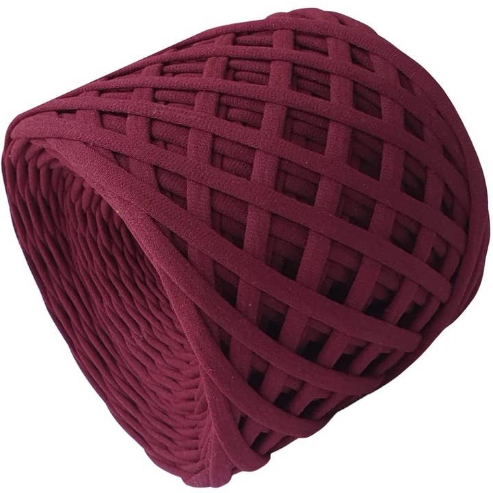 BORDEAUX color tshirt yarn, 100-110m, ready to ship for wholesale by LEANNA YARNS