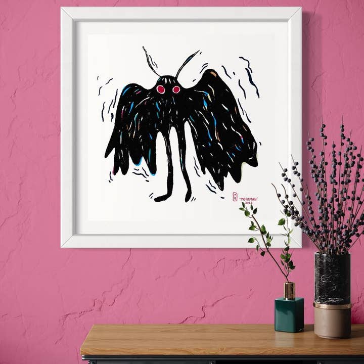 Großer Mothman-Druck für den Großhandel von Kyndra Sweep illustrations