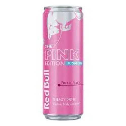 Red Bull Edición Rosa Sin Azúcar - Frutos del Bosque 250ml caja de 12 para venta al por mayor de Echo Sales Canada