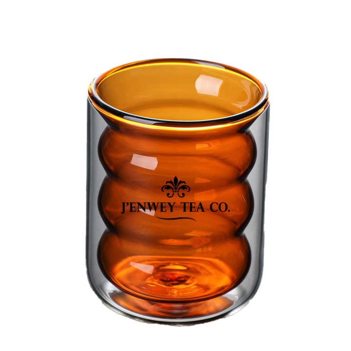 JTe’ FALL Double Walled Tea Glass for wholesale by J TEA *a Jenwey Tea Company*