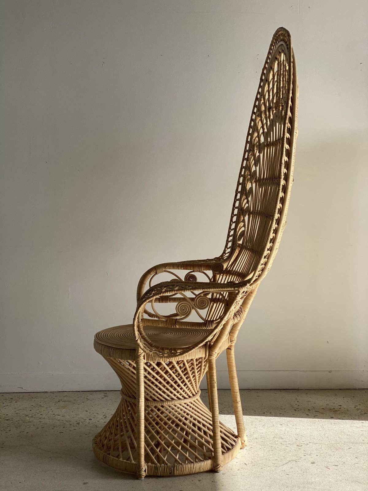 Office Objets - Wholesale Chair - Emmanuelle armchair in rattan with peacock patterns38