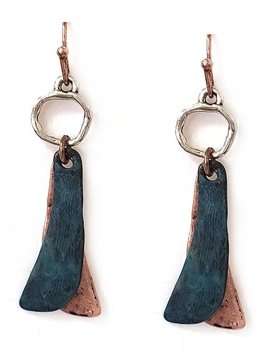 ( Y331 ) BOUCLE D'OREILLE DOUBLE BAR VINTAGE pour la vente par Jewelry Max