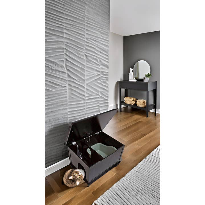 Designer Pet Products, LLC – wholesale Cat litter box – Cat Litter Box Enclosure, Hidden, Dog-Proof Black Cat Box-9