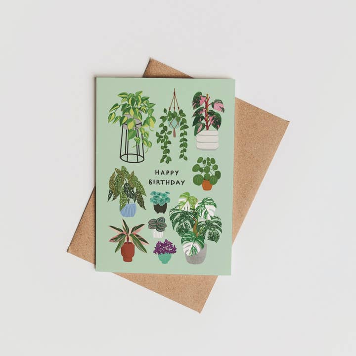 Leafy Paper - Wholesale Birthday card - Planty Birthday Greeting Card1