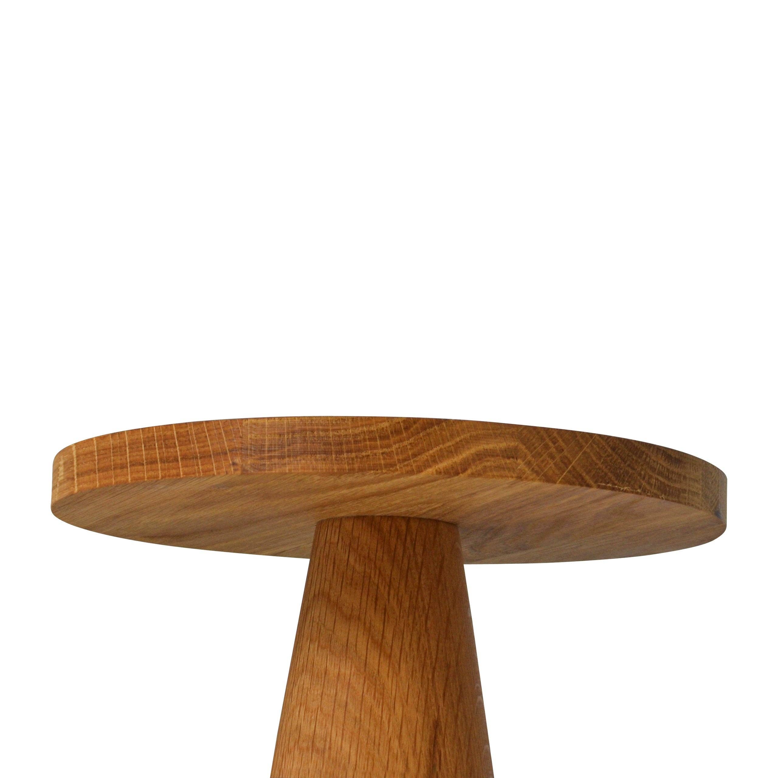 Natuhr – Bandeja de servir por atacado – Suporte para bolos redondo de carvalho - prato para servir12