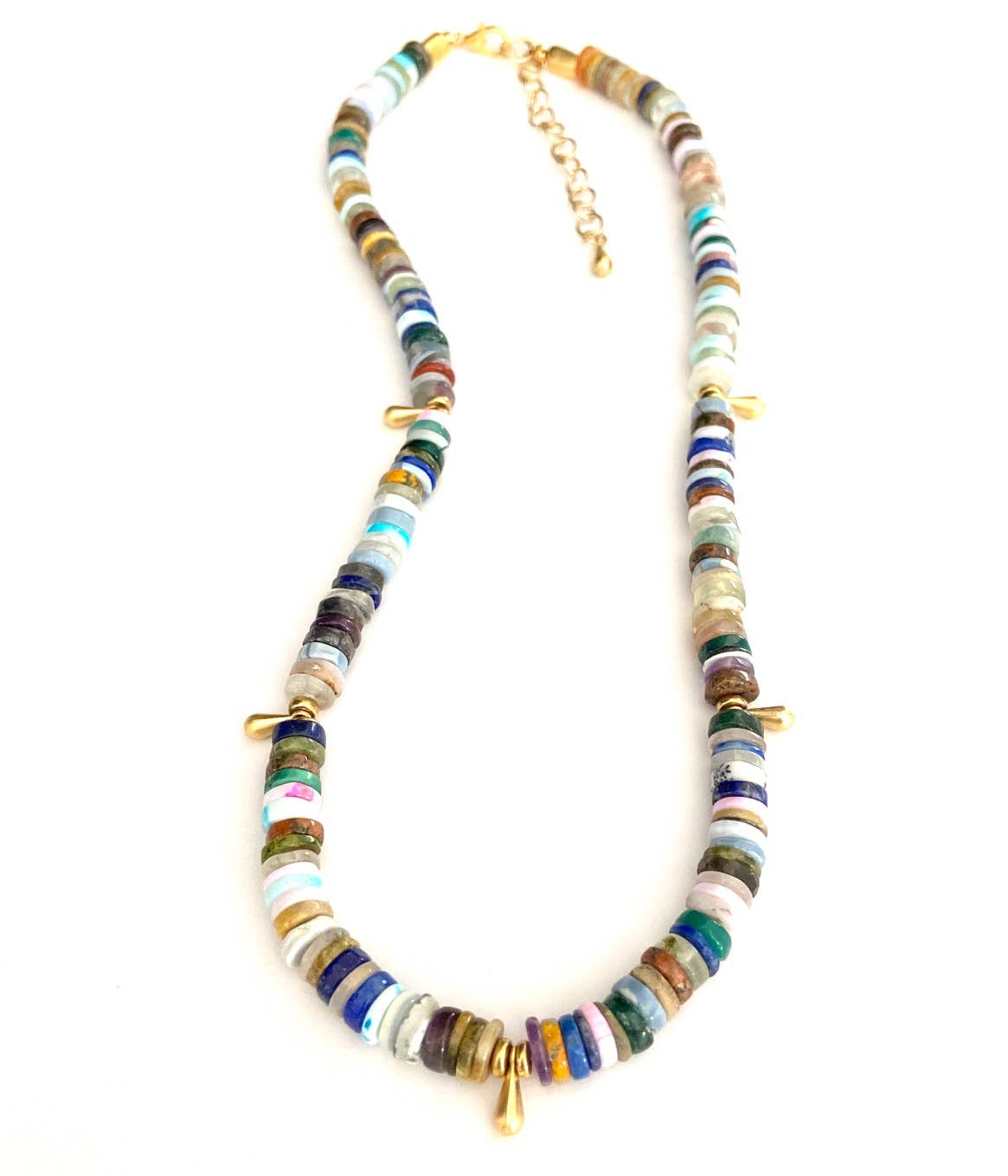 Heather Kahn - Vente Collier de perles - Collier à Couches en Pierre Essentielle0