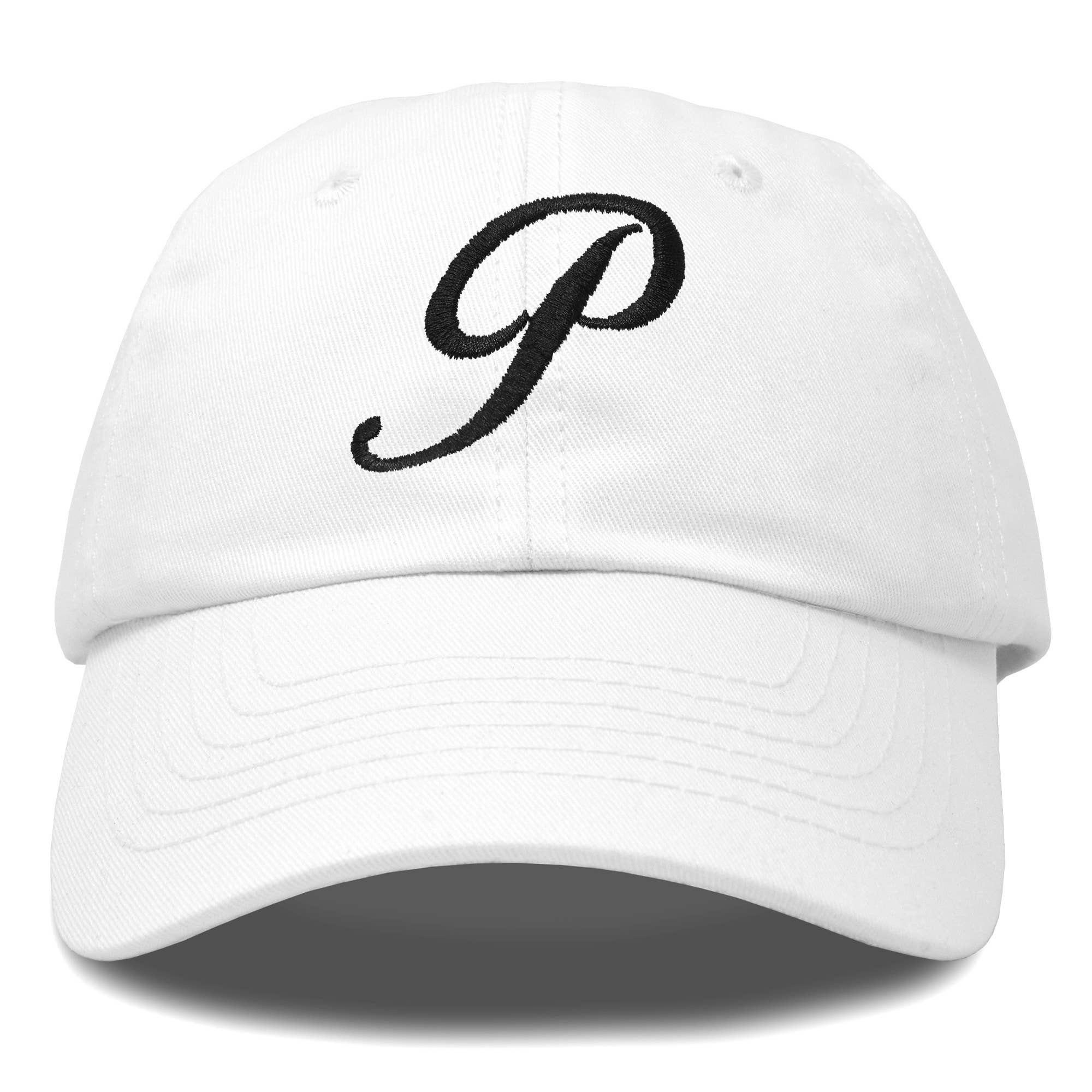 Dalix - Wholesale Baseball Cap - Women's - DALIX Initial Hat Letter P Womens Baseball Cap Monogram84