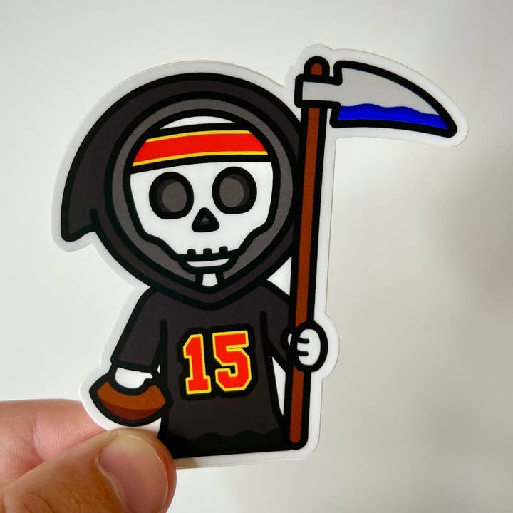 Grim Reaper Sticker for wholesale by Knight Owl Design