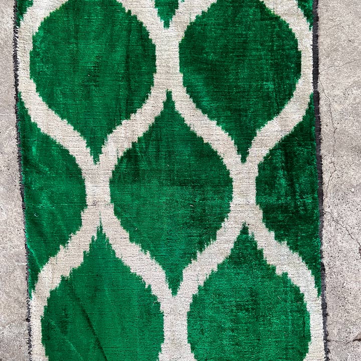 Ikat Atelier – wholesale Tygrulle – Ikat tyg, silke sammet tyg, uzbekiska handvävt tyg4