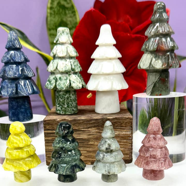 Natural mixed Crystal Christmas Trees Healing Energy for wholesale by KayleeNYC