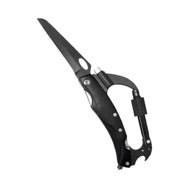 Mad Man - Wholesale Handy Tool - 8 in 1 Multi-Tool Climbing Carabiner w/LED