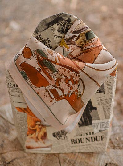 Tirzah Lane Art - Wholesale Scarf - Women's - September Ride Cowgirl Silk Scarf Wild Rag5