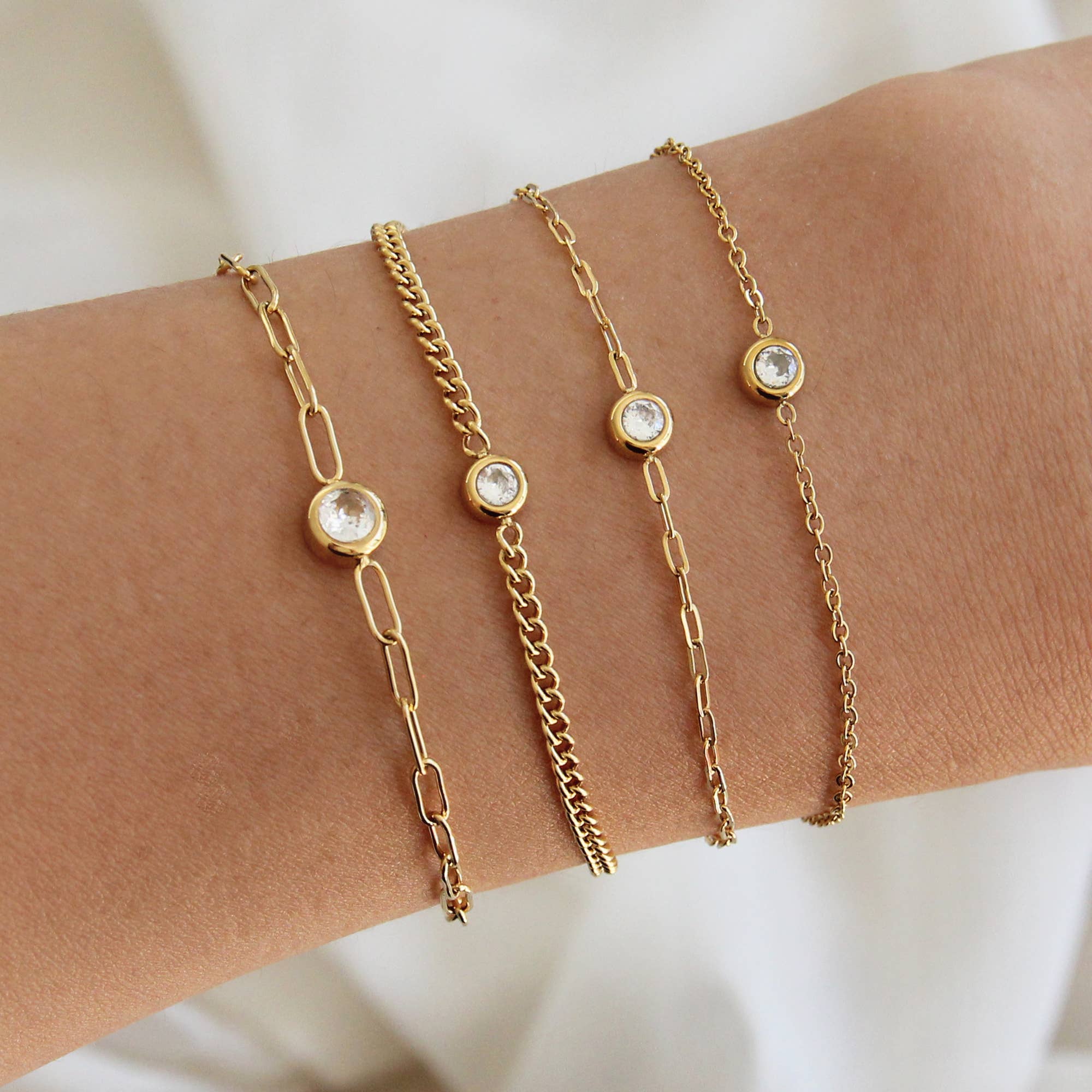 MAIVE - Wholesale Link & Chain Bracelet - CZ Chain Bracelet2