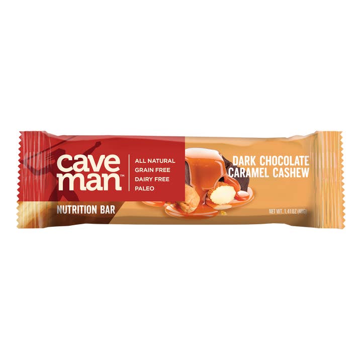 Caveman Foods - Wholesale Snack Bar - Caveman Dark Chocolate Caramel Cashew Nutrition Bars