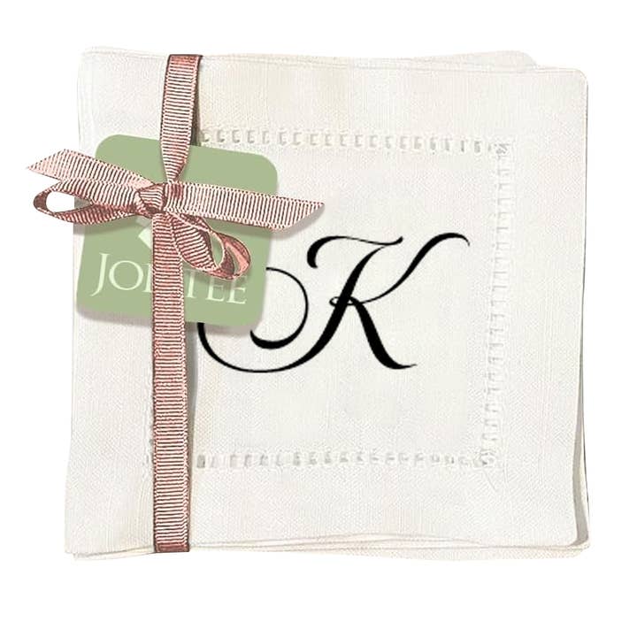 Jolitee - Wholesale Dinner & Cloth Napkin - Hemstitch Napkins - Monogram Script17