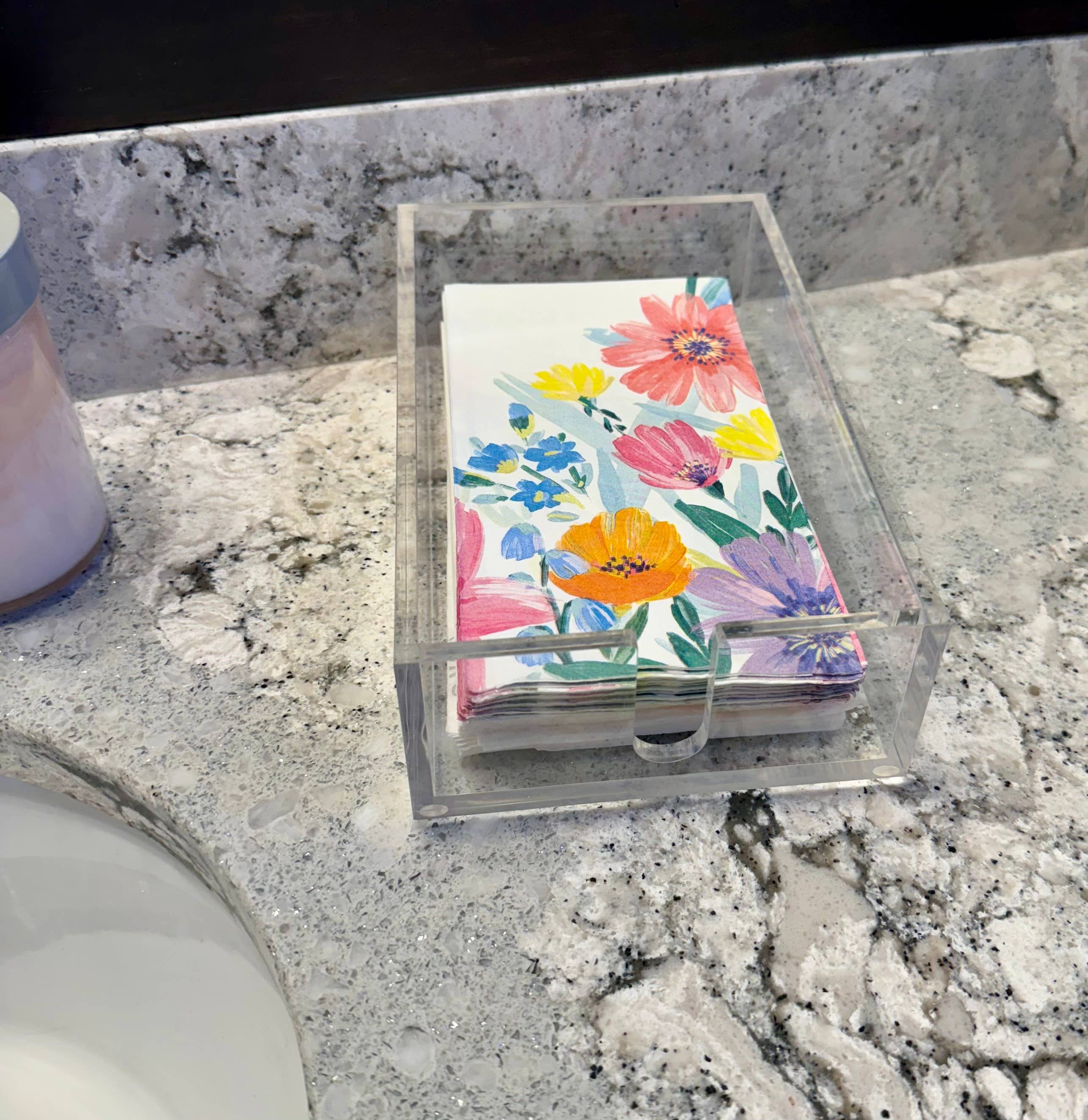 CJ Gift Goddess - Vente Porte-serviette - Porte-serviettes invité en acrylique transparent2