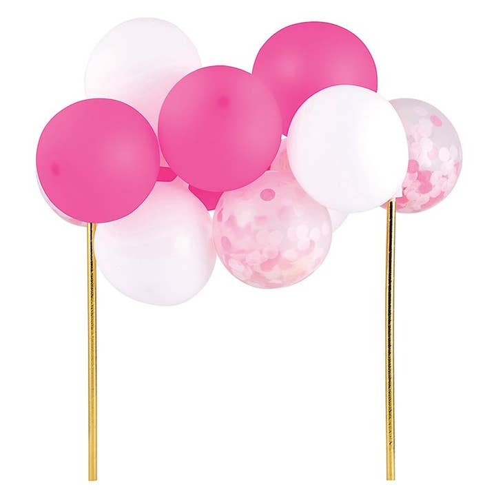 Balloon Cake Topper - Pink/White for wholesale by Slant Collections by Creative Brands