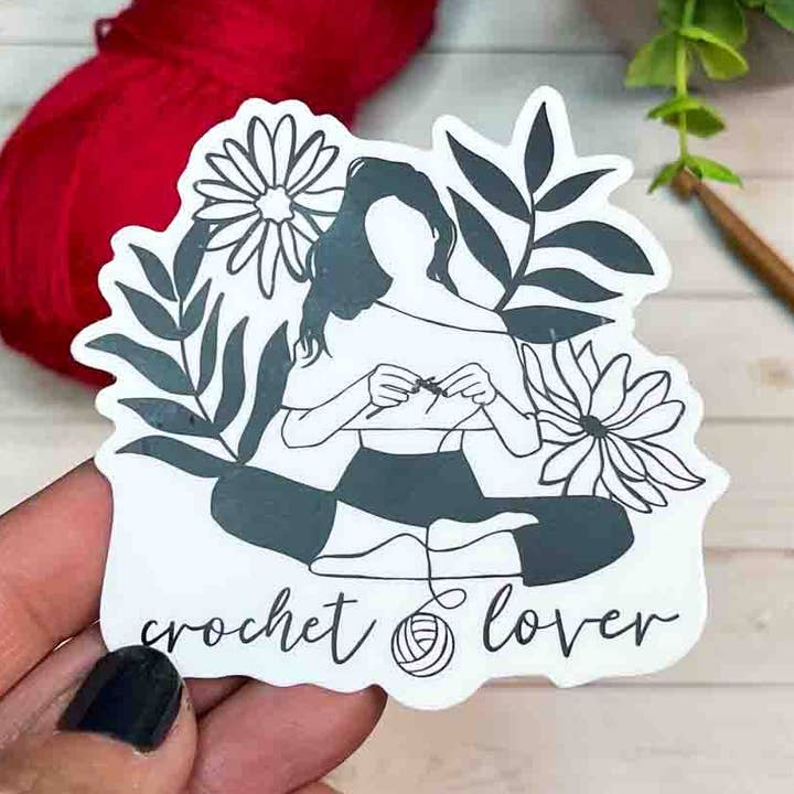 Adhesivo para amantes del ganchillo, Yarn Shop, Crocheter para venta al por mayor de Anna B. Shop