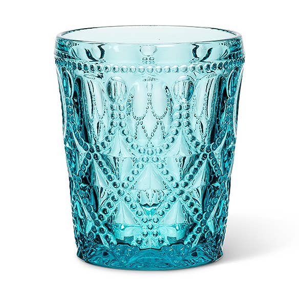 Bicchiere Jewel & Bead Turq-4"H (12oz) -723 per la vendita all'ingrosso da parte di Abbott