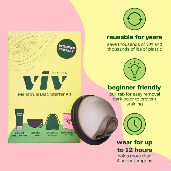 Viv for your V - Wholesale Menstrual Cup - Viv Menstrual Disc Starter Kit - Beginner Period Disc Bundle2
