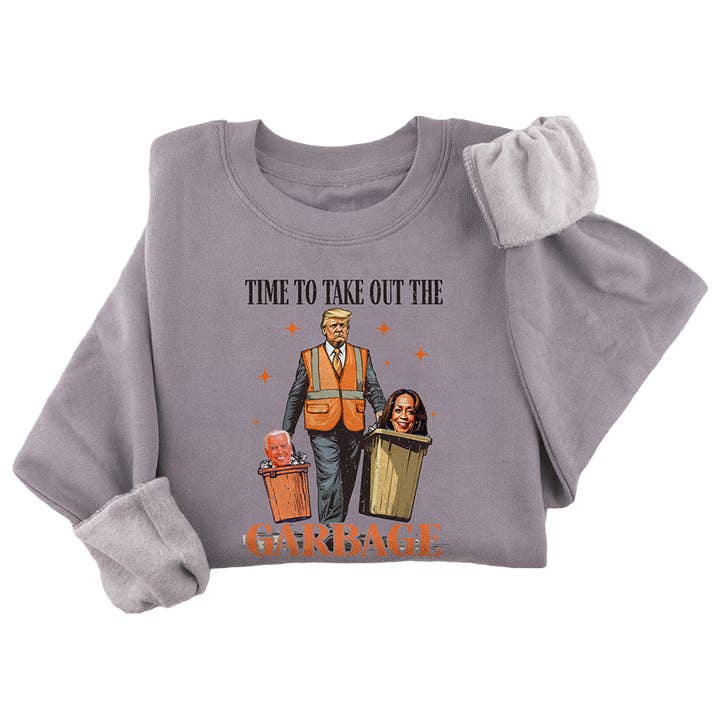 Crewneck "Il est temps de sortir les poubelles" - 3180 pour la vente par I Love My Freedom