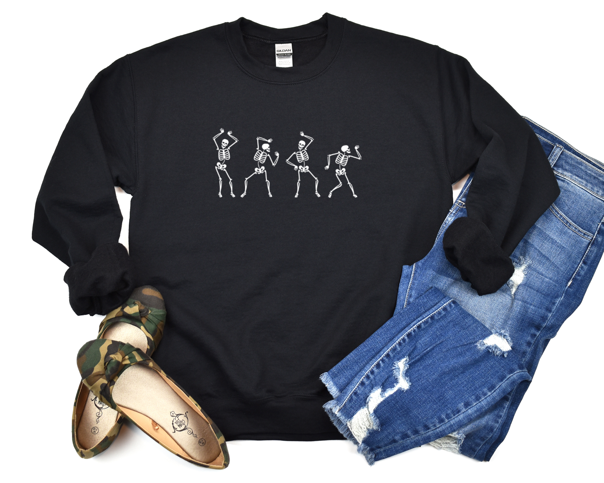 Soph & Lil Design - Wholesale Graphic Sweatshirt - Women's - Dancing Skeletons Sweatshirt1