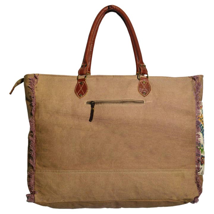 Hopofly Bags – Großhandel Weekender-Tasche – Damen – Piko Weekender-Tasche für Damen aus Canvas und Leder