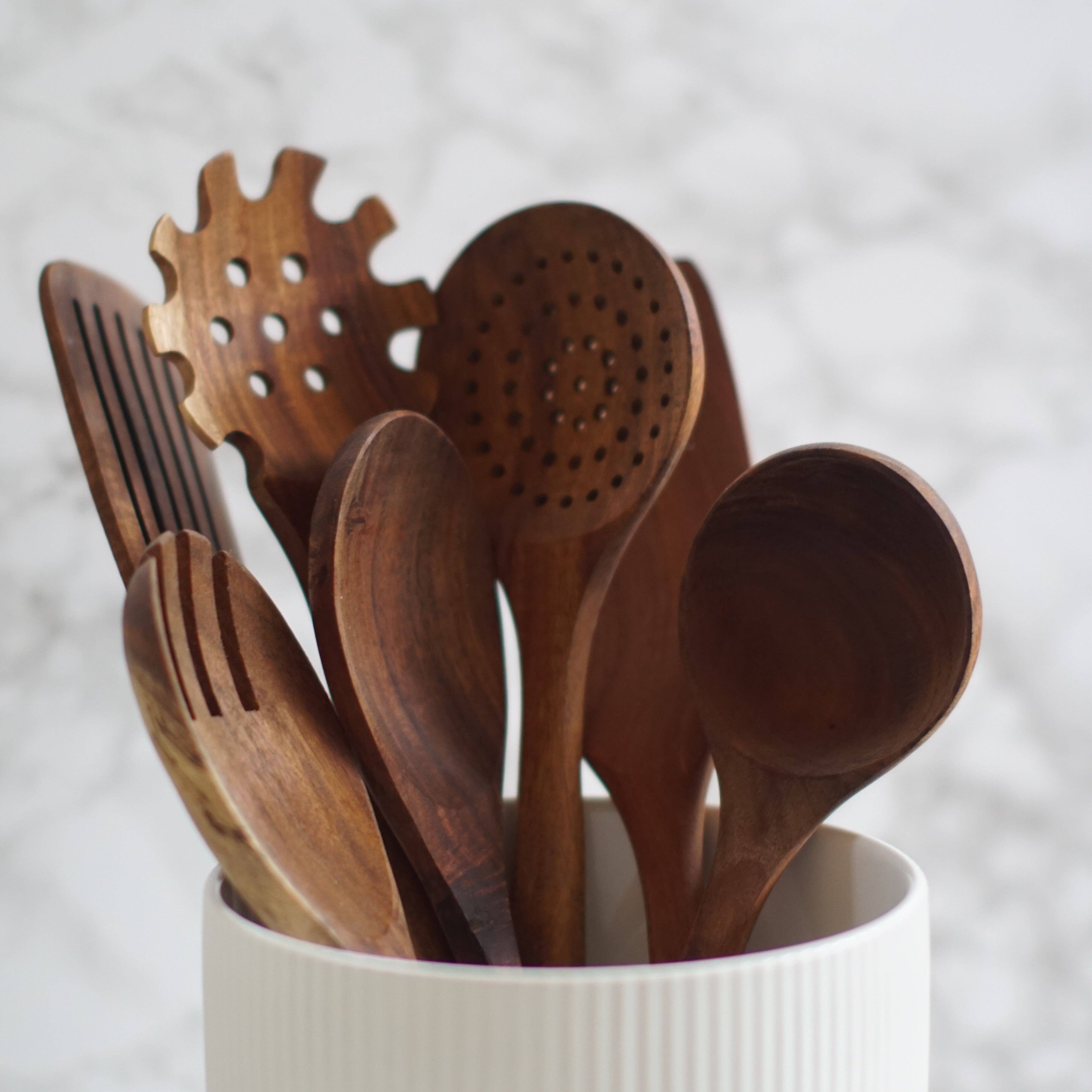 So At Nature – wholesale Kitchen utensil set – Wooden Kitchen Utensils Set And Rotating Pot4