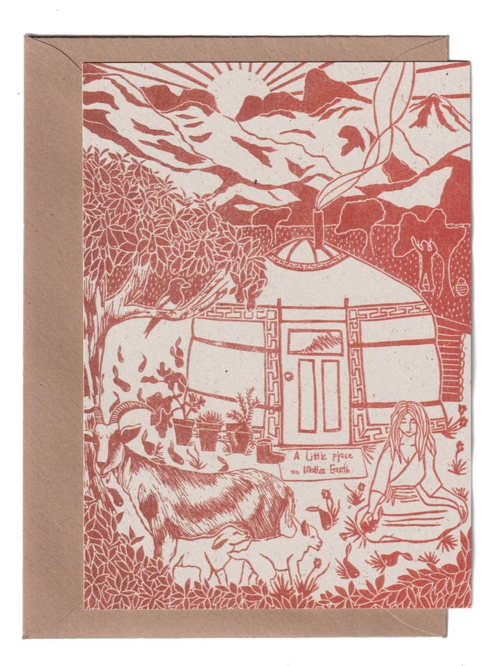 Een klein plekje op moeder aarde - kaart voor wholesale door Aike Ananda Art