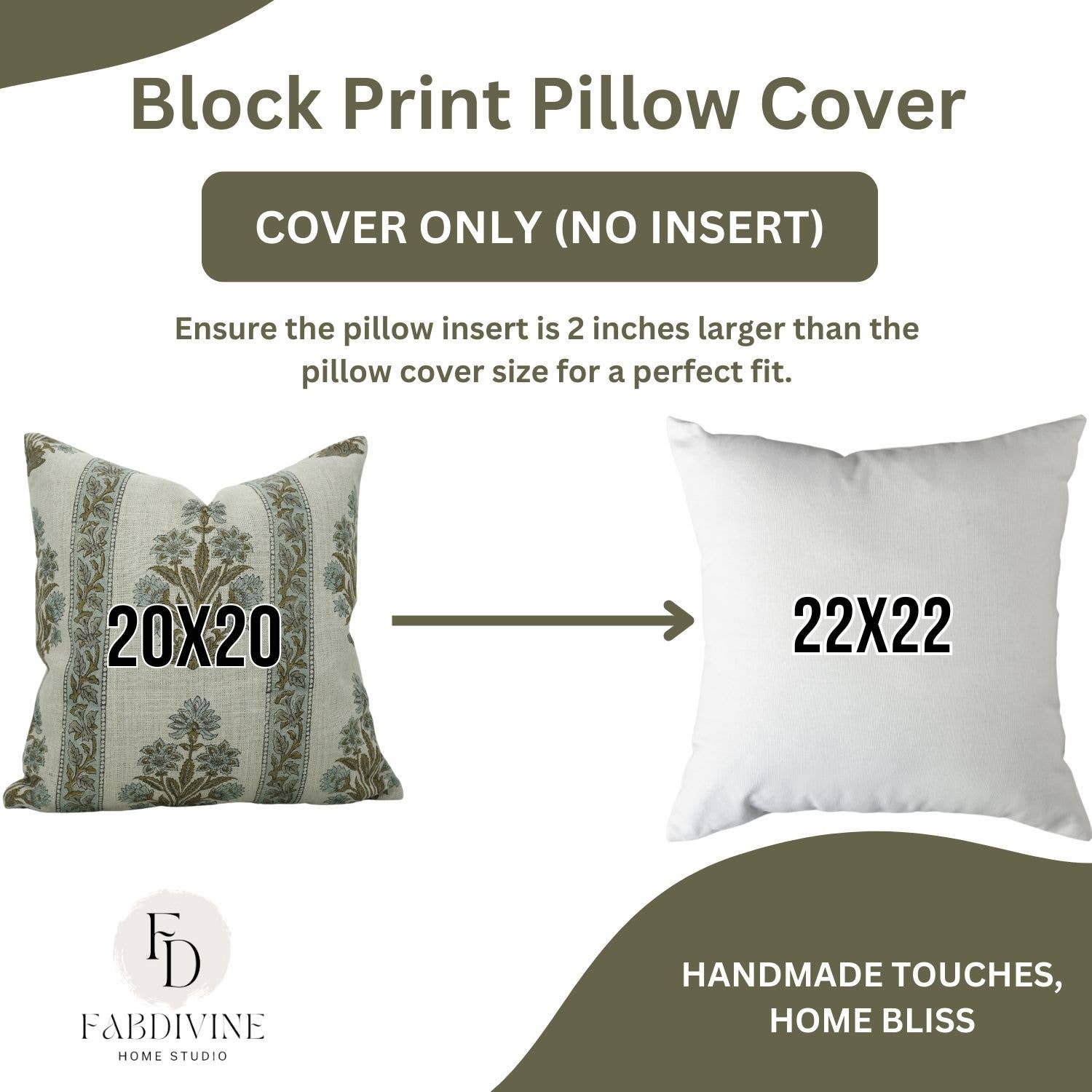 Fabdivine - Wholesale Throw Pillow Cover - Block Print Boho Thick Linen Pillow Cover- Morpankh Border7