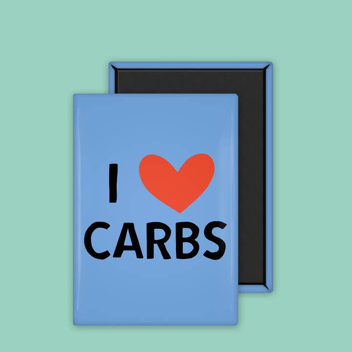 Blueberry I Love Carbs | Ceramic Magnet for wholesale on Faire1