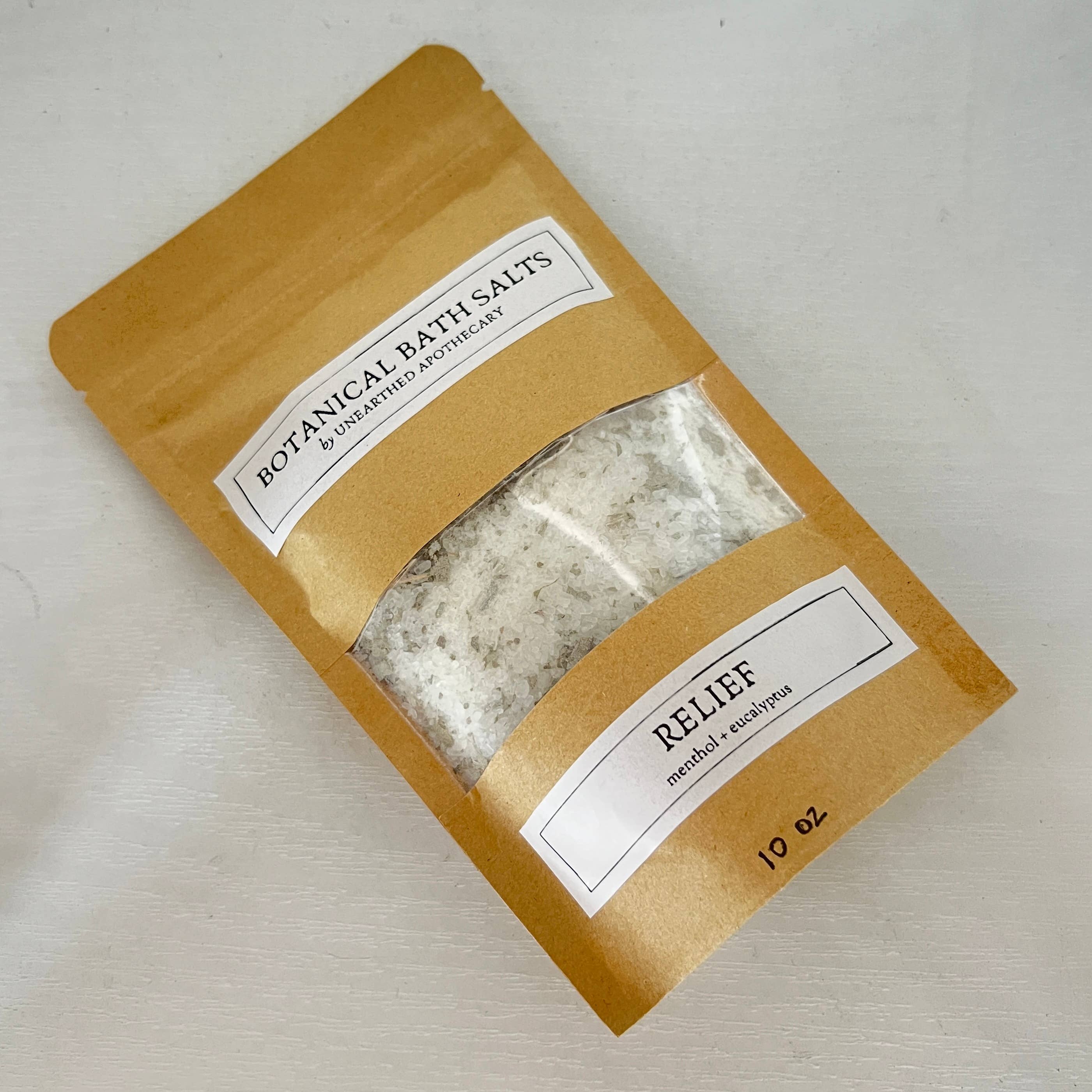 Unearthed Naturals - Wholesale Bath Salts - Relief - Menthol Eucalyptus Bath Salts | Cold and Flu |10 oz4