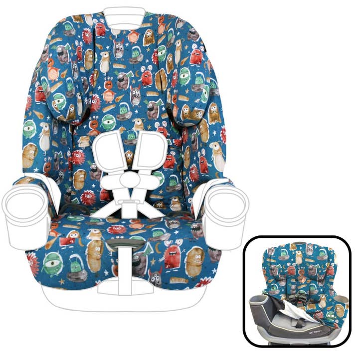 Graco Car Seat Cover | 4Ever | Blue monsters for wholesale by UKJE