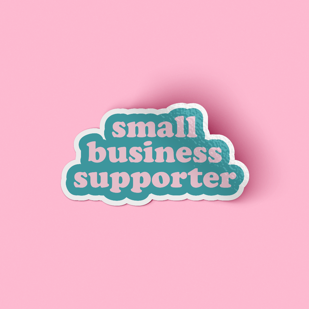 Woman-Owned Wallet - Wholesale Sticker - Small Business Supporter (Turquoise) Sticker1