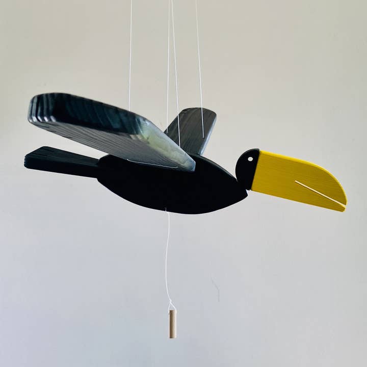 Mrozci - Wholesale Mobile - Wooden Flying Crow Mobile - Halloween Decoration9