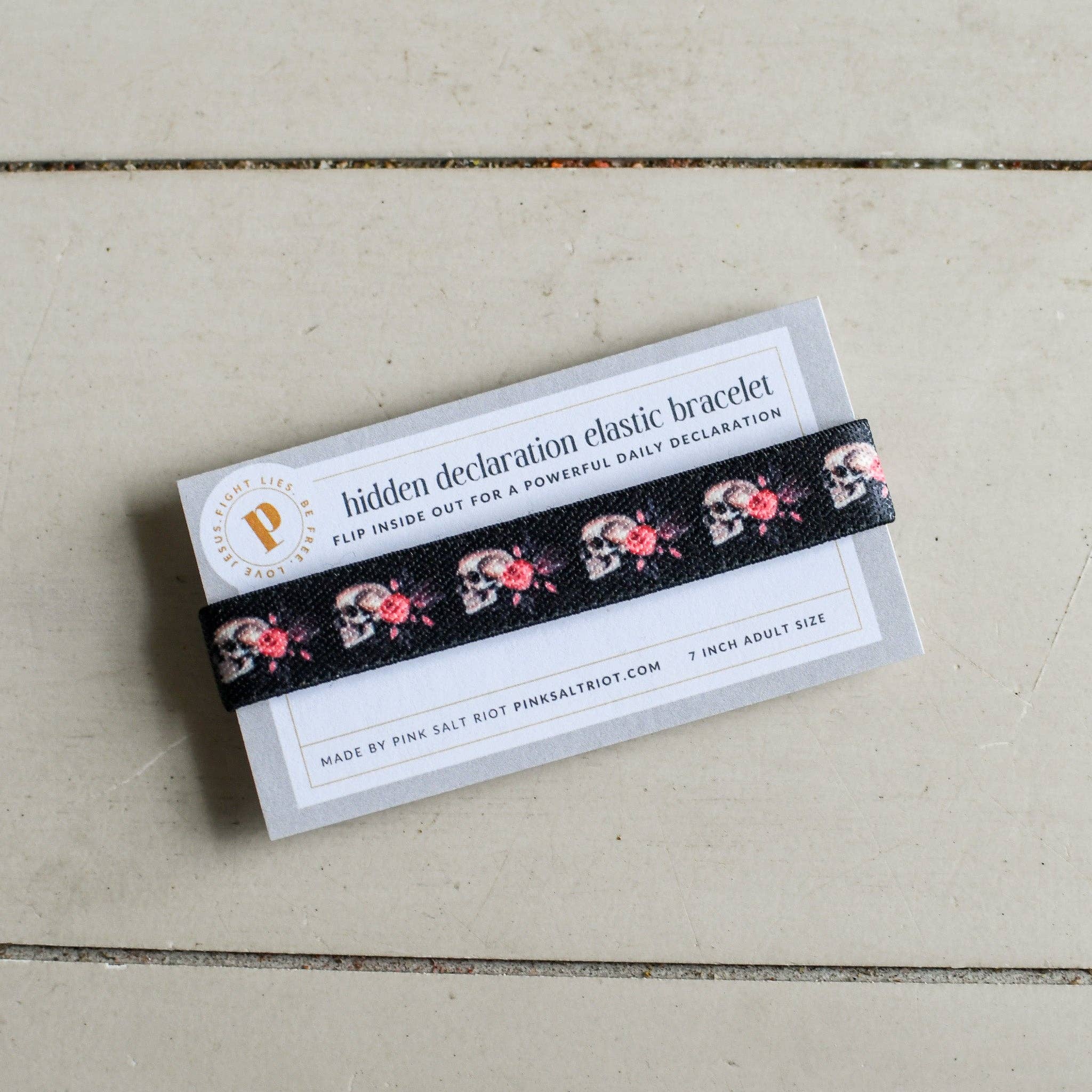 Pink Salt Riot - Wholesale Woven/Braided Bracelet - Limited Edition Memento Mori Women’s TruthBand1