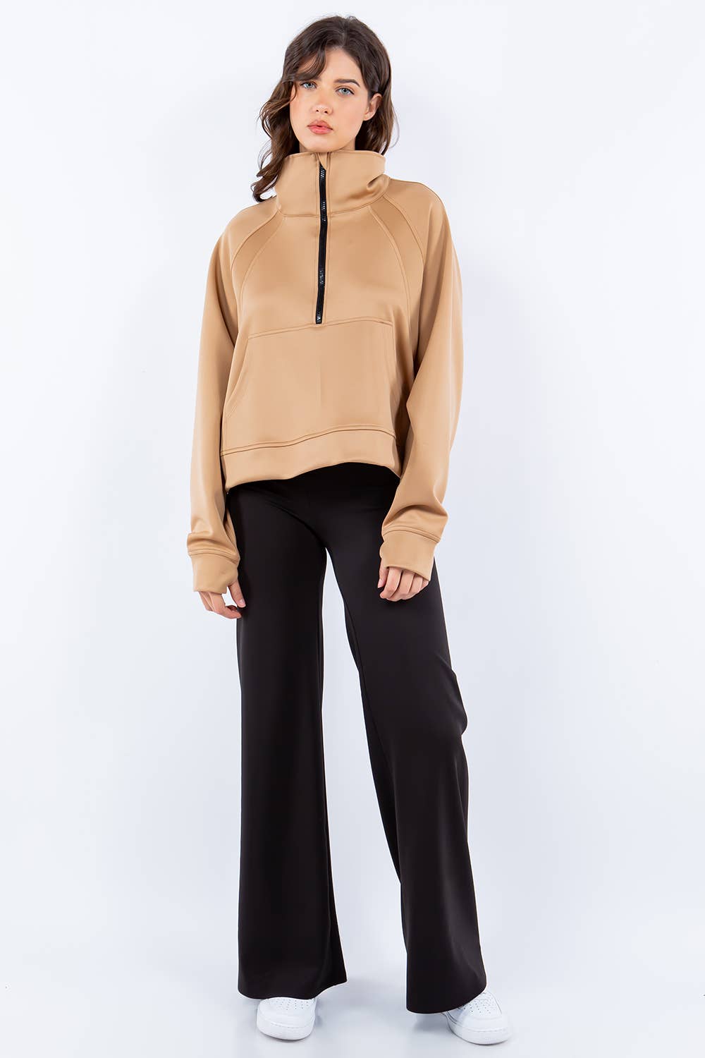 Eldridge Fashion – Großhandel Sweatshirt – Damen – SCUBA LULU TRICHTERHALS4