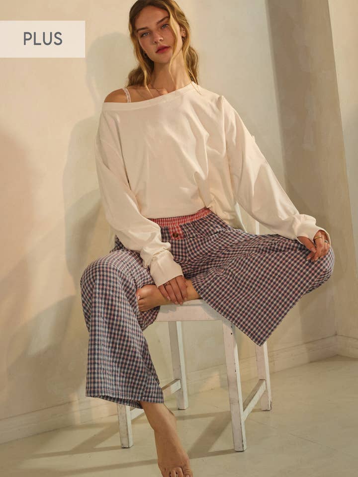 Plus Relaxed Wide-leg Pants for wholesale by Oddi