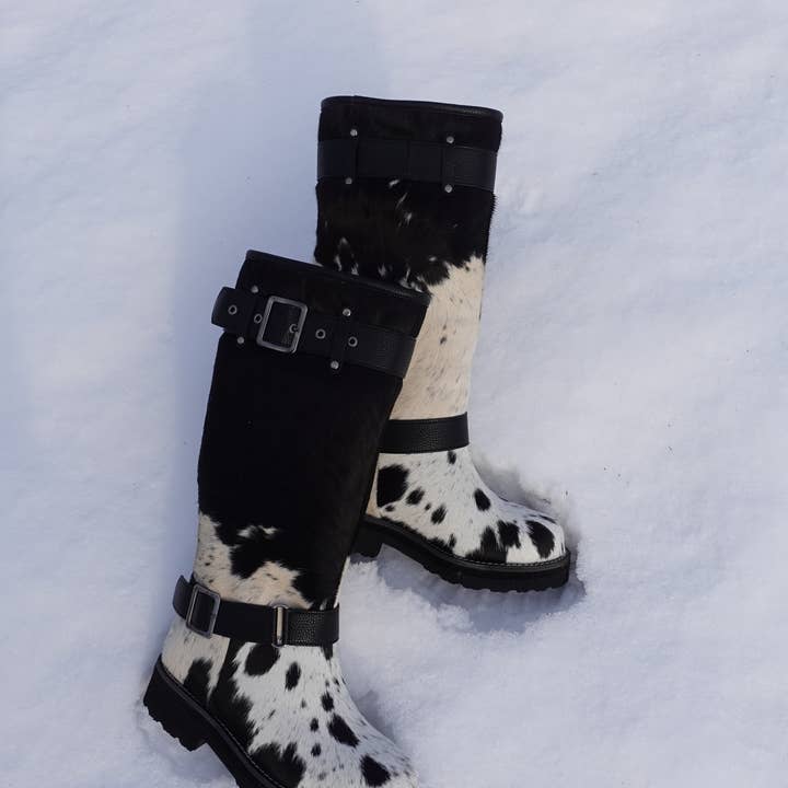Highland Luxe Cowhide Boots for wholesale by MOGSki LLC
