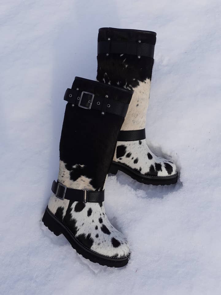 Highland Luxe Cowhide Boots for wholesale by MOGSki LLC