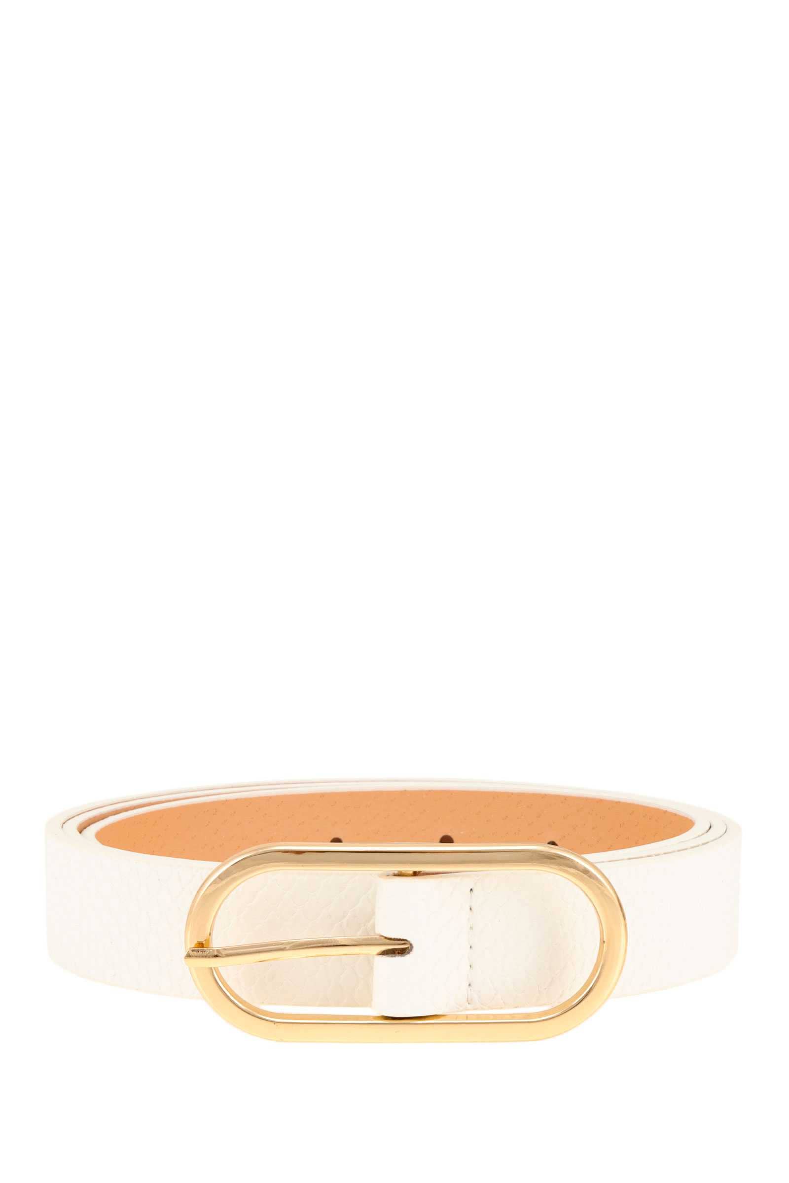 anbfashion – wholesale Belt – Women's – Boxy Oval Buckle Snake Belt 70163