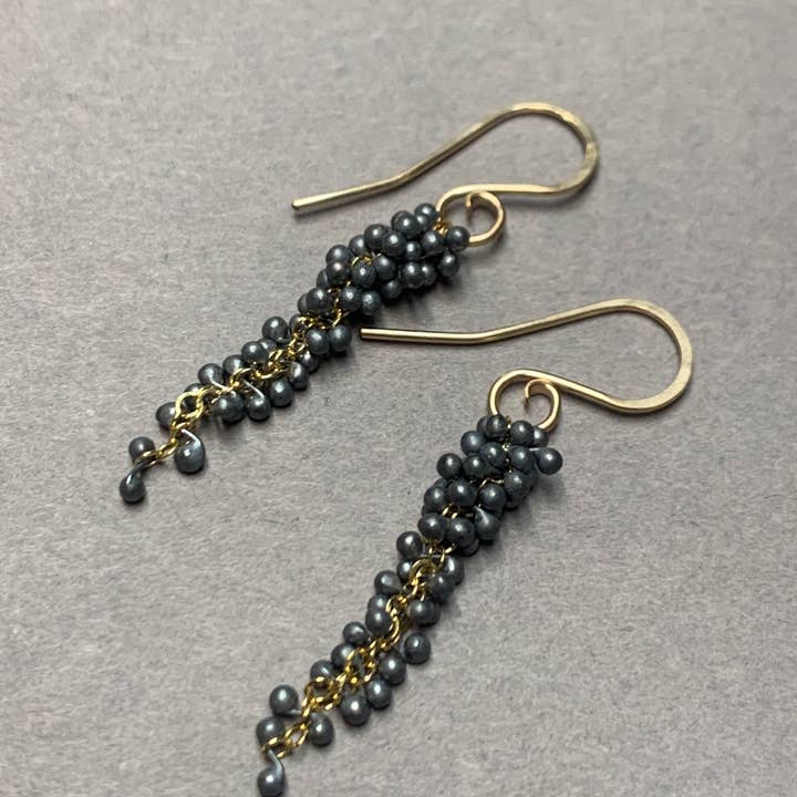 YedOmi Jewelry - Wholesale Dangle Earrings - Wisteria Caviar Earrings- Medium7
