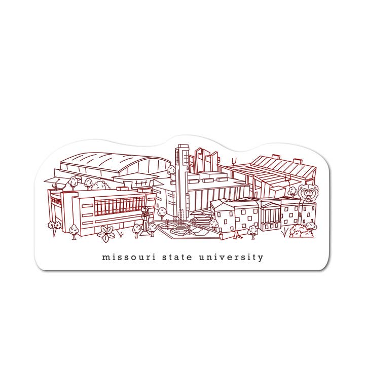 Townsville Art – wholesale Sticker – Missouri State University Minimalist Sticker or Magnet