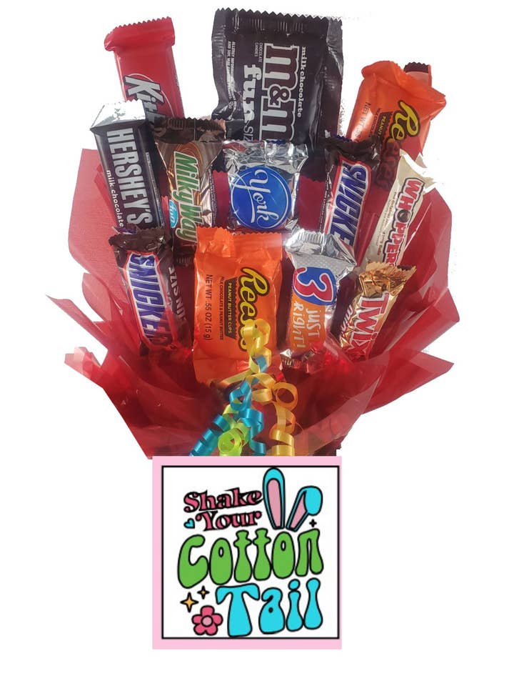 Chocolate Candy Bouquet - Easter Cottontail box(12 pc candy) for wholesale by So Sweet of You